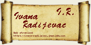 Ivana Radijevac vizit kartica